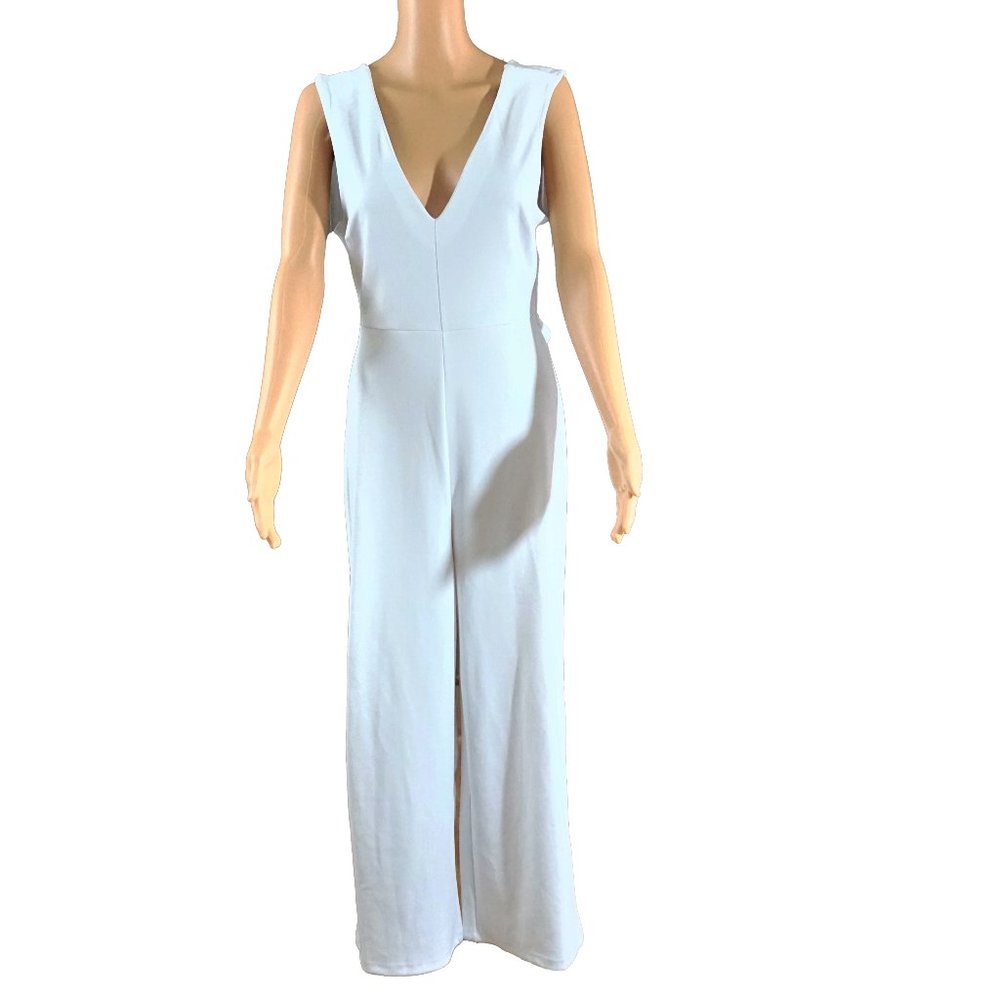 LEITH Deep V-Neck Wide-Leg Jumpsuit NWOT